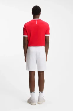 T-Shirt aus Stretch-Baumwolle mit Landesflagge und Logo