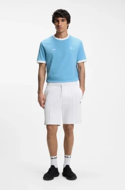 T-Shirt aus Stretch-Baumwolle mit Landesflagge und Logo
