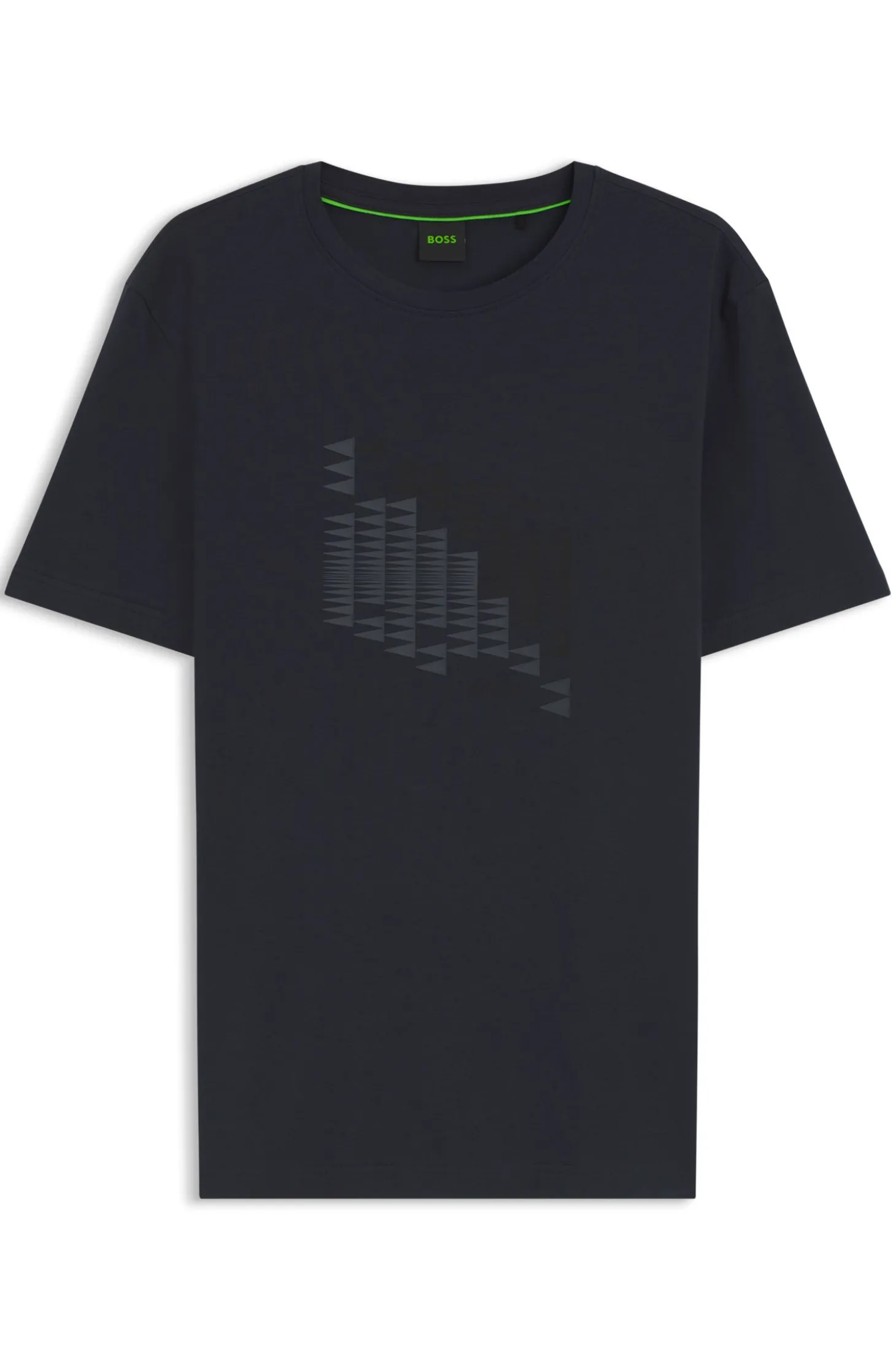 T-Shirt aus Stretch-Baumwolle mit Flaggen-Artwork