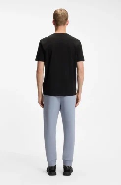 T-Shirt aus Stretch-Baumwolle mit Flaggen-Artwork