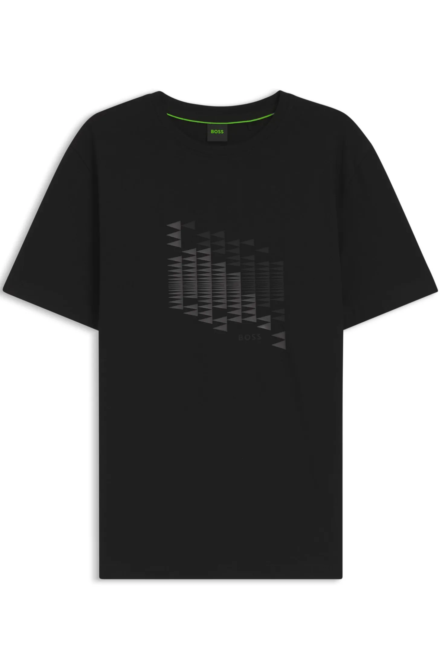 T-Shirt aus Stretch-Baumwolle mit Flaggen-Artwork