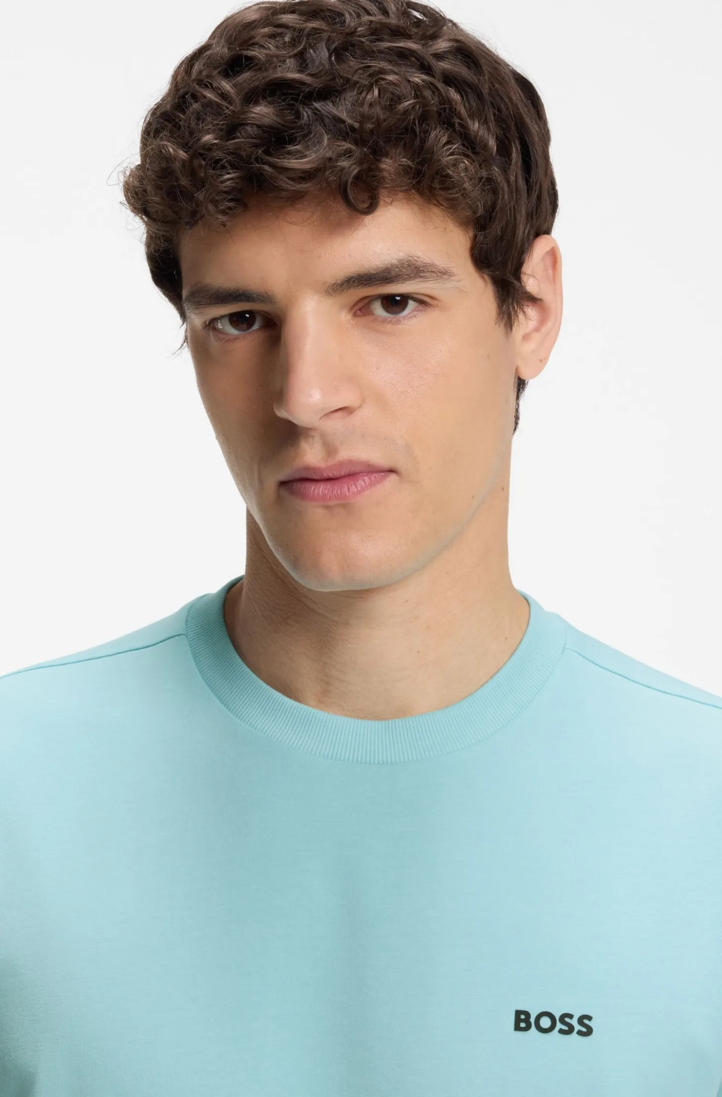 T-Shirt aus Stretch-Baumwolle mit Logo-Detail