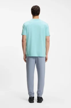 T-Shirt aus Stretch-Baumwolle mit Logo-Detail