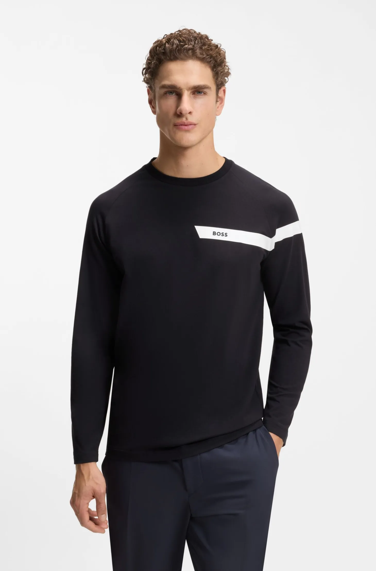 T-Shirt aus Stretch-Baumwolle mit Logo-Print