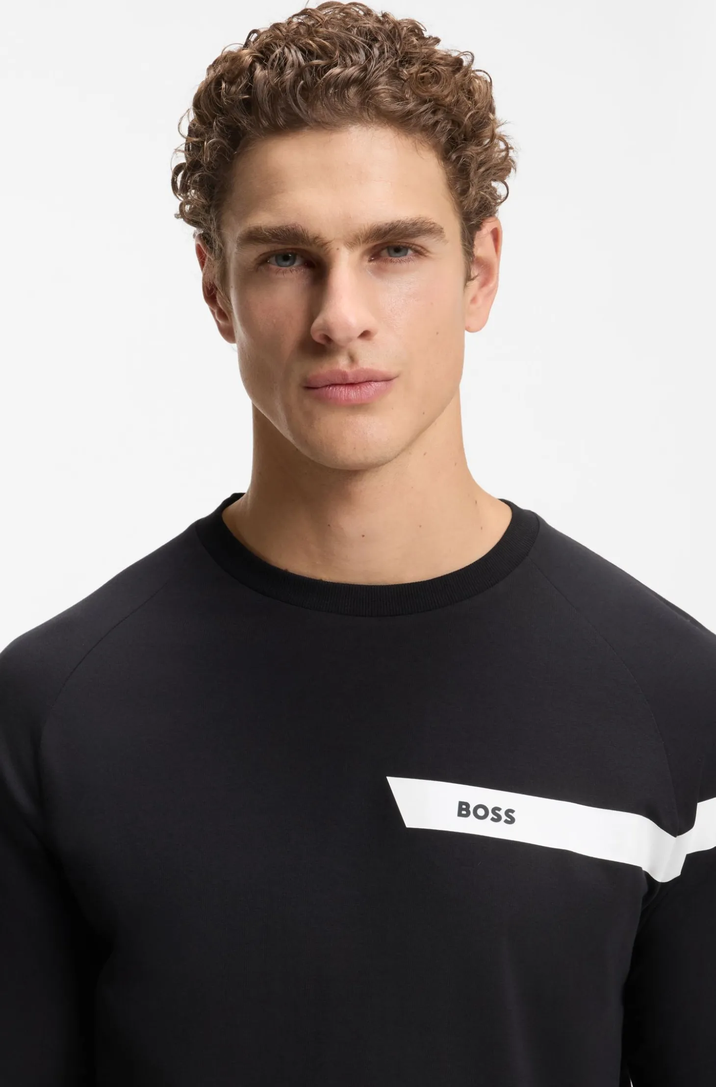 T-Shirt aus Stretch-Baumwolle mit Logo-Print