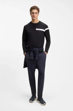 T-Shirt aus Stretch-Baumwolle mit Logo-Print