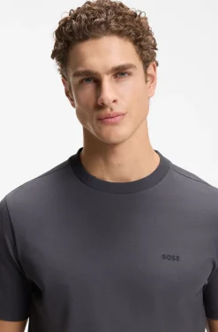 T-Shirt aus Stretch-Baumwolle mit Logo-Detail