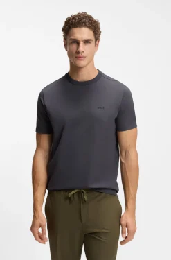 T-Shirt aus Stretch-Baumwolle mit Logo-Detail