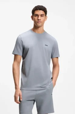T-Shirt aus Stretch-Baumwolle mit Logo-Detail