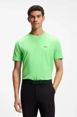 T-Shirt aus Stretch-Baumwolle mit Logo-Detail