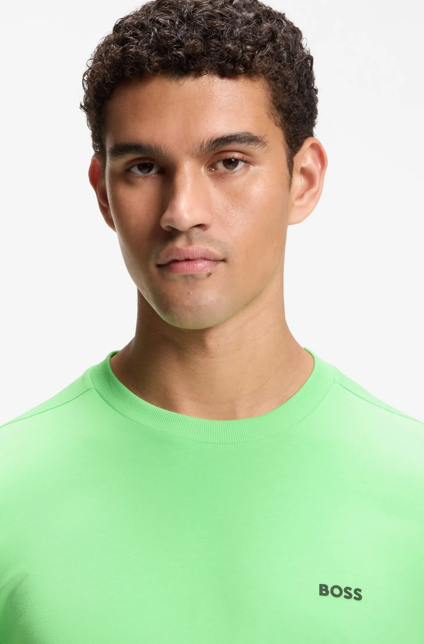 T-Shirt aus Stretch-Baumwolle mit Logo-Detail