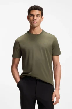 T-Shirt aus Stretch-Baumwolle mit Logo-Detail