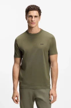 T-Shirt aus Stretch-Baumwolle mit Logo-Detail