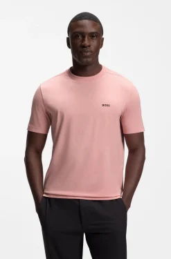 T-Shirt aus Stretch-Baumwolle mit Logo-Detail