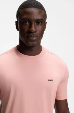 T-Shirt aus Stretch-Baumwolle mit Logo-Detail
