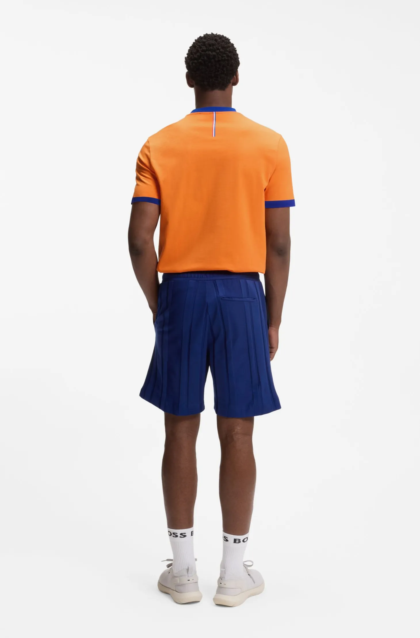 T-Shirt aus Stretch-Baumwolle mit Landesflagge und Logo