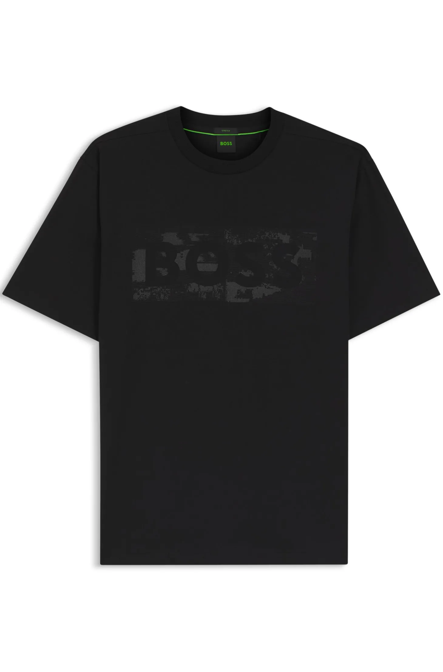 T-Shirt aus Stretch-Baumwolle mit Logo-Artwork