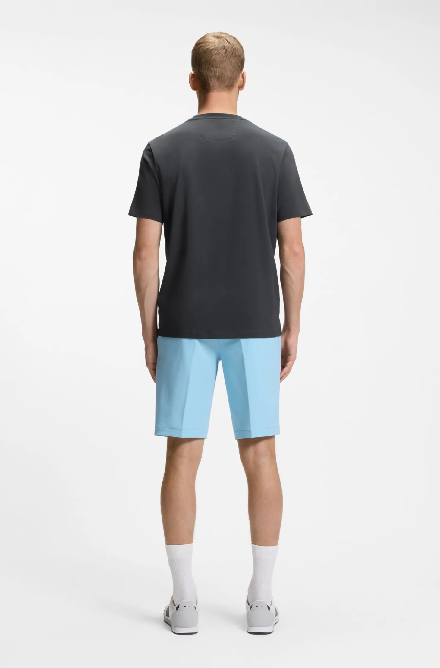 T-Shirt aus Stretch-Baumwolle mit geometrischem Print