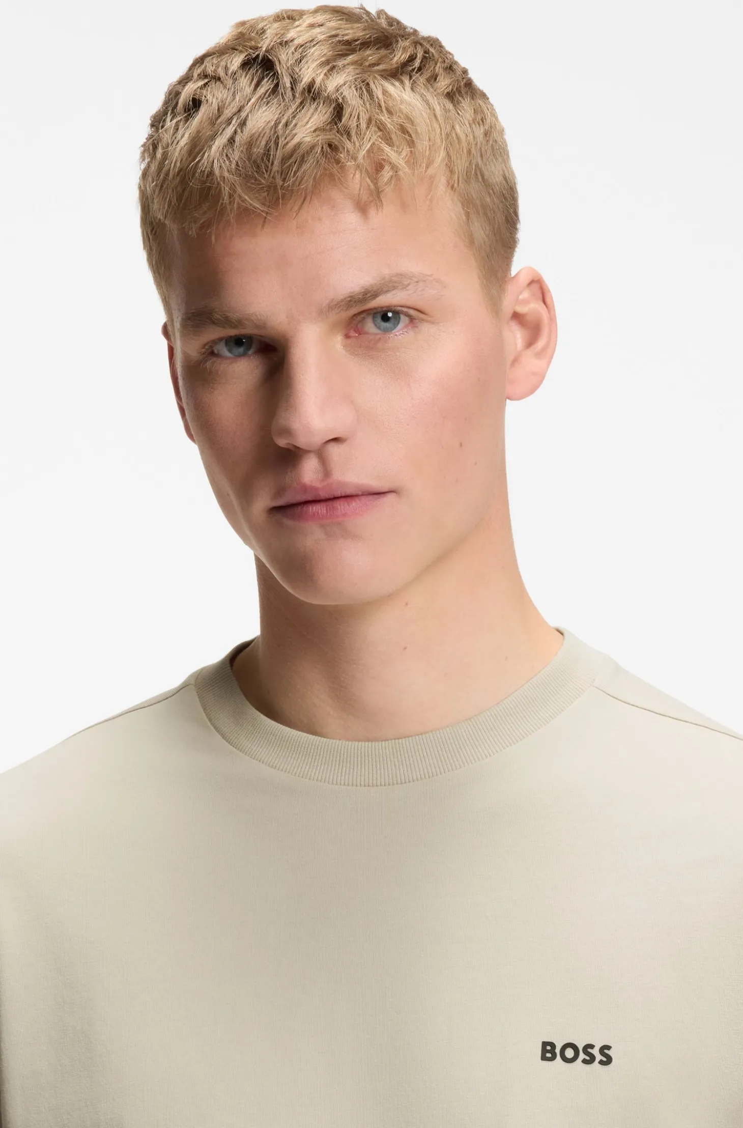 T-Shirt aus Stretch-Baumwolle mit Logo-Detail