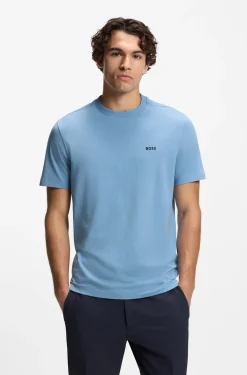 T-Shirt aus Stretch-Baumwolle mit Logo-Detail
