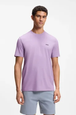 T-Shirt aus Stretch-Baumwolle mit Logo-Detail