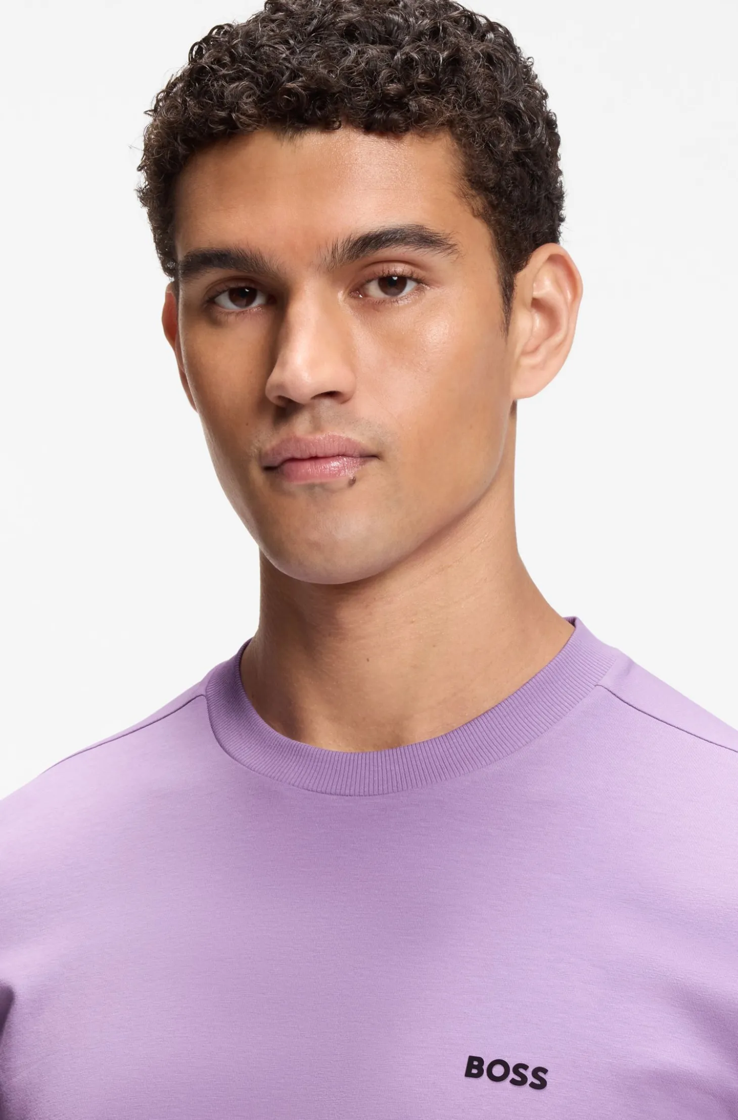 T-Shirt aus Stretch-Baumwolle mit Logo-Detail