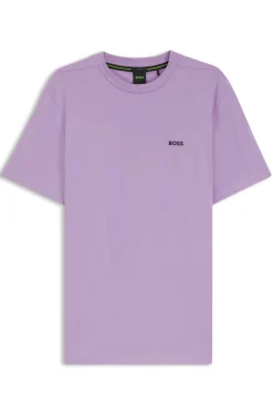 T-Shirt aus Stretch-Baumwolle mit Logo-Detail