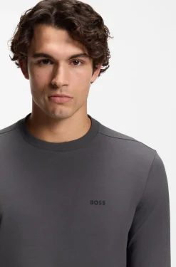 T-Shirt aus Stretch-Baumwolle mit Kontrast-Logo
