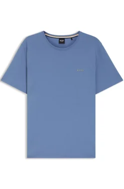 T-Shirt aus Stretch-Baumwolle mit Logo-Stickerei