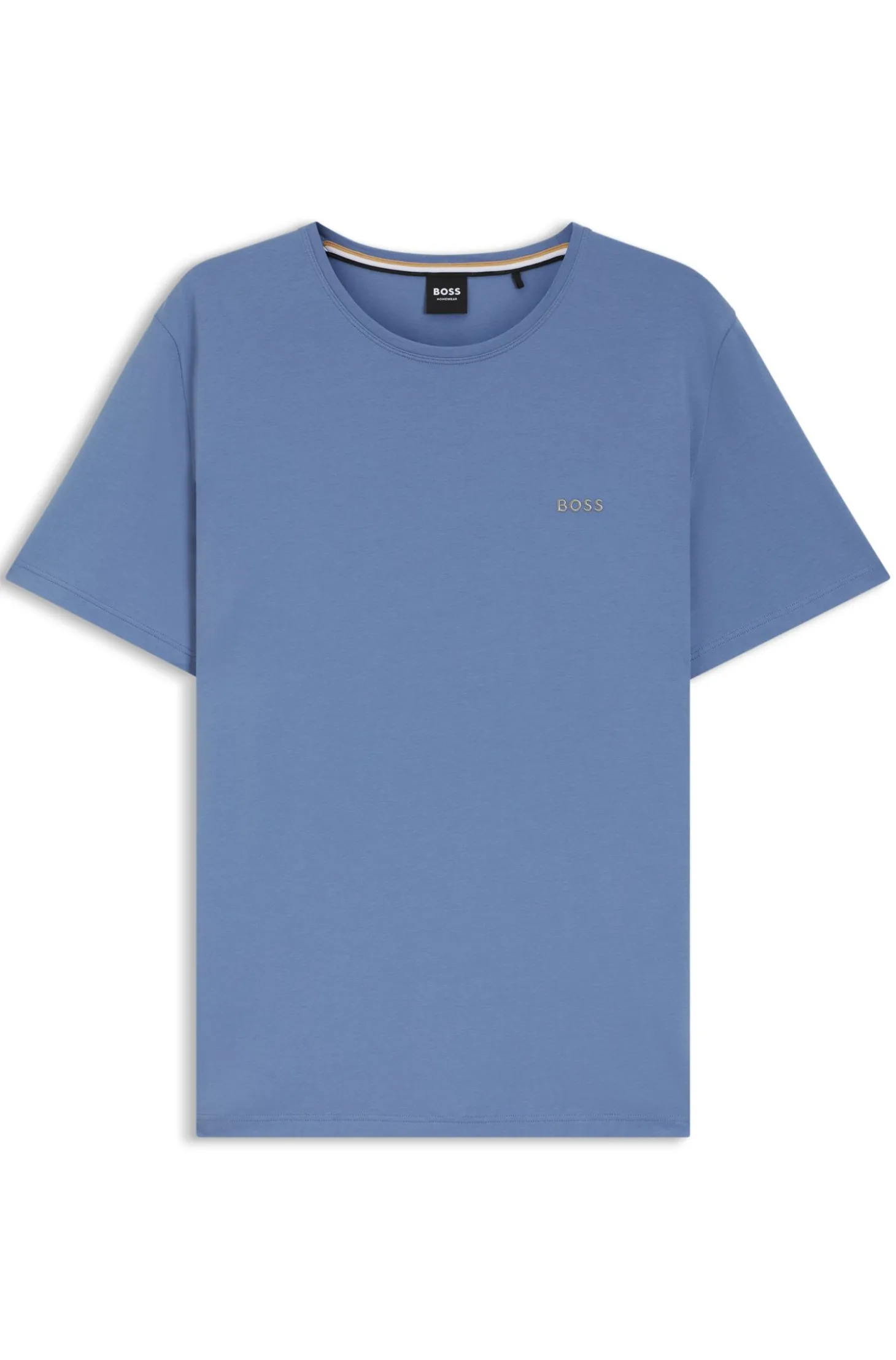 T-Shirt aus Stretch-Baumwolle mit Logo-Stickerei
