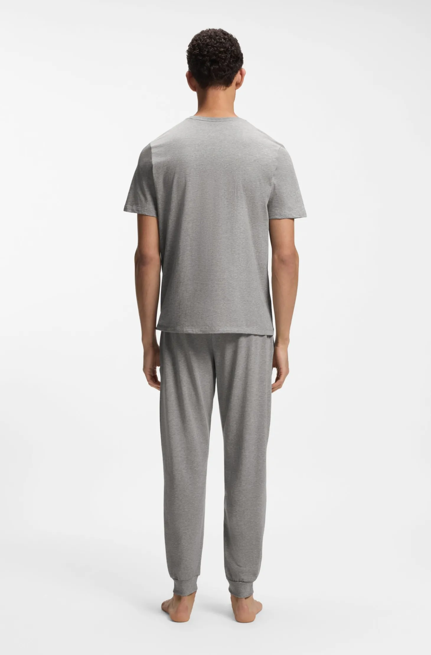 T-Shirt aus Stretch-Baumwolle mit Logo-Stickerei