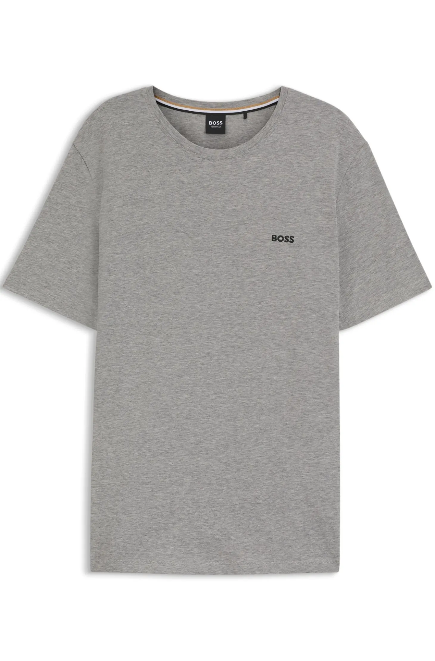 T-Shirt aus Stretch-Baumwolle mit Logo-Stickerei