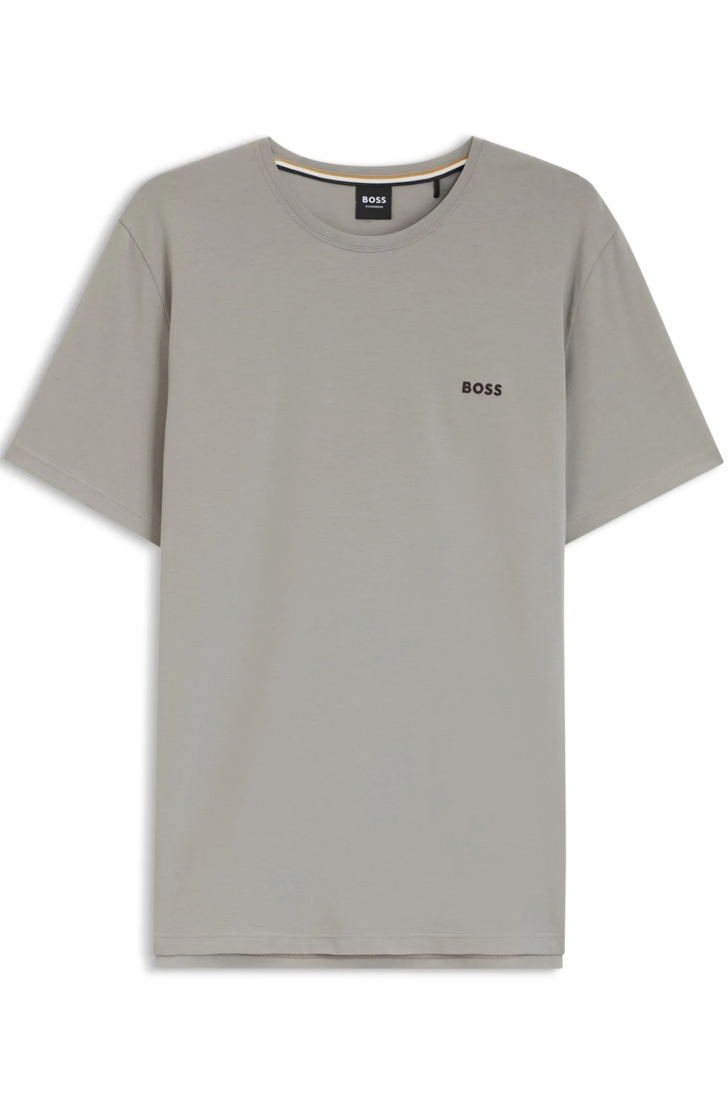 T-Shirt aus Stretch-Baumwolle mit Logo-Stickerei