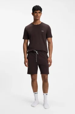 T-Shirt aus Stretch-Baumwolle mit Logo-Stickerei