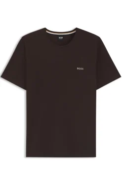 T-Shirt aus Stretch-Baumwolle mit Logo-Stickerei