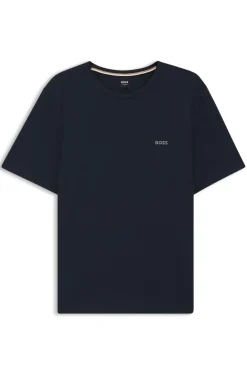 T-Shirt aus Stretch-Baumwolle mit Logo-Stickerei