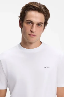 T-Shirt aus Stretch-Baumwolle mit Logo-Detail