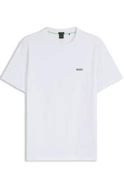 T-Shirt aus Stretch-Baumwolle mit Logo-Detail