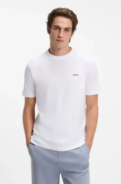 T-Shirt aus Stretch-Baumwolle mit Logo-Detail