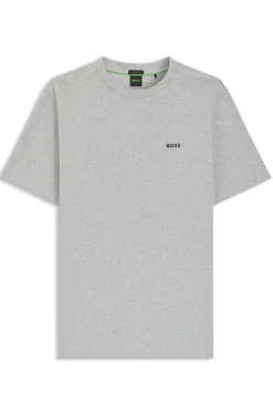 T-Shirt aus Stretch-Baumwolle mit Logo-Detail