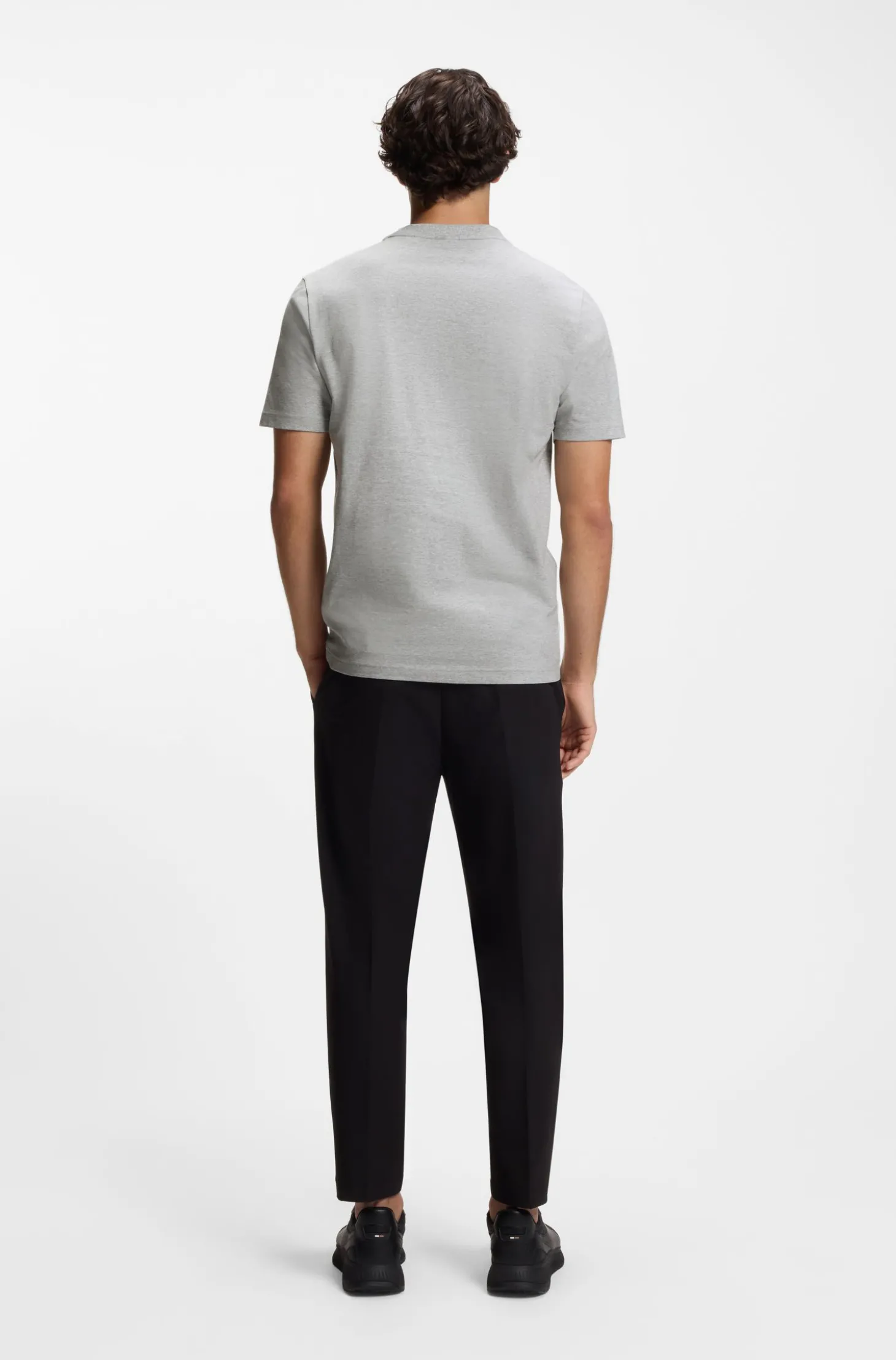 T-Shirt aus Stretch-Baumwolle mit Logo-Detail