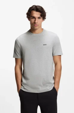 T-Shirt aus Stretch-Baumwolle mit Logo-Detail