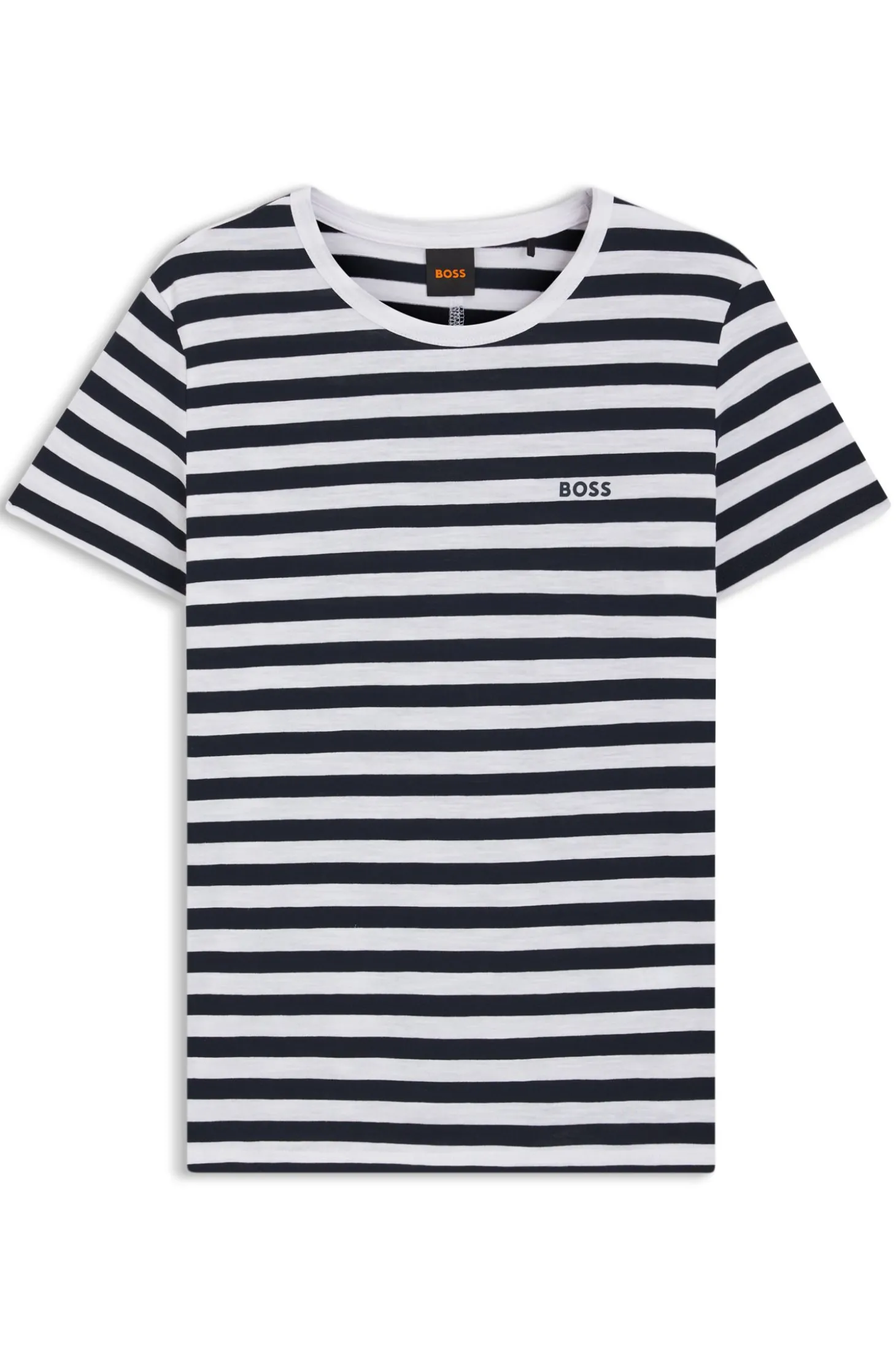 T-Shirt aus strukturierter Baumwolle mit Querstreifen