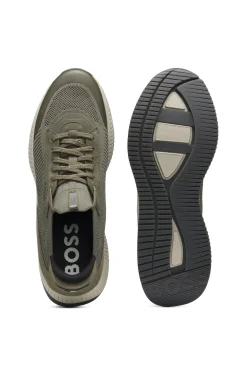 TTNM EVO Sneakers mit gestricktem Obermaterial und Velourslederdetails