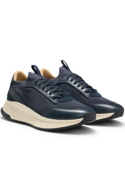 TTNM EVO Sneakers mit gestricktem Obermaterial und Lederdetails
