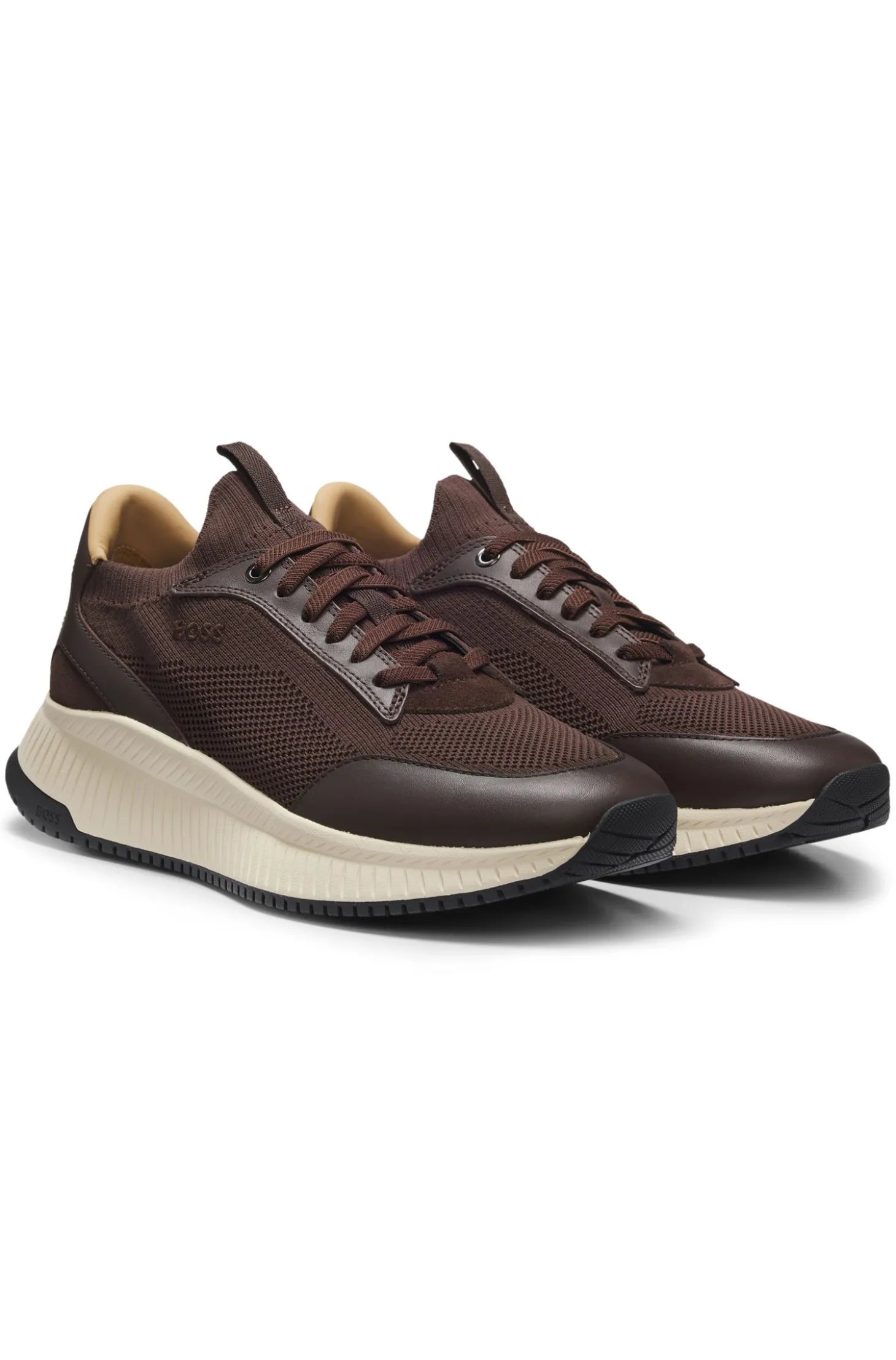 TTNM EVO Sneakers mit gestricktem Obermaterial und Lederdetails