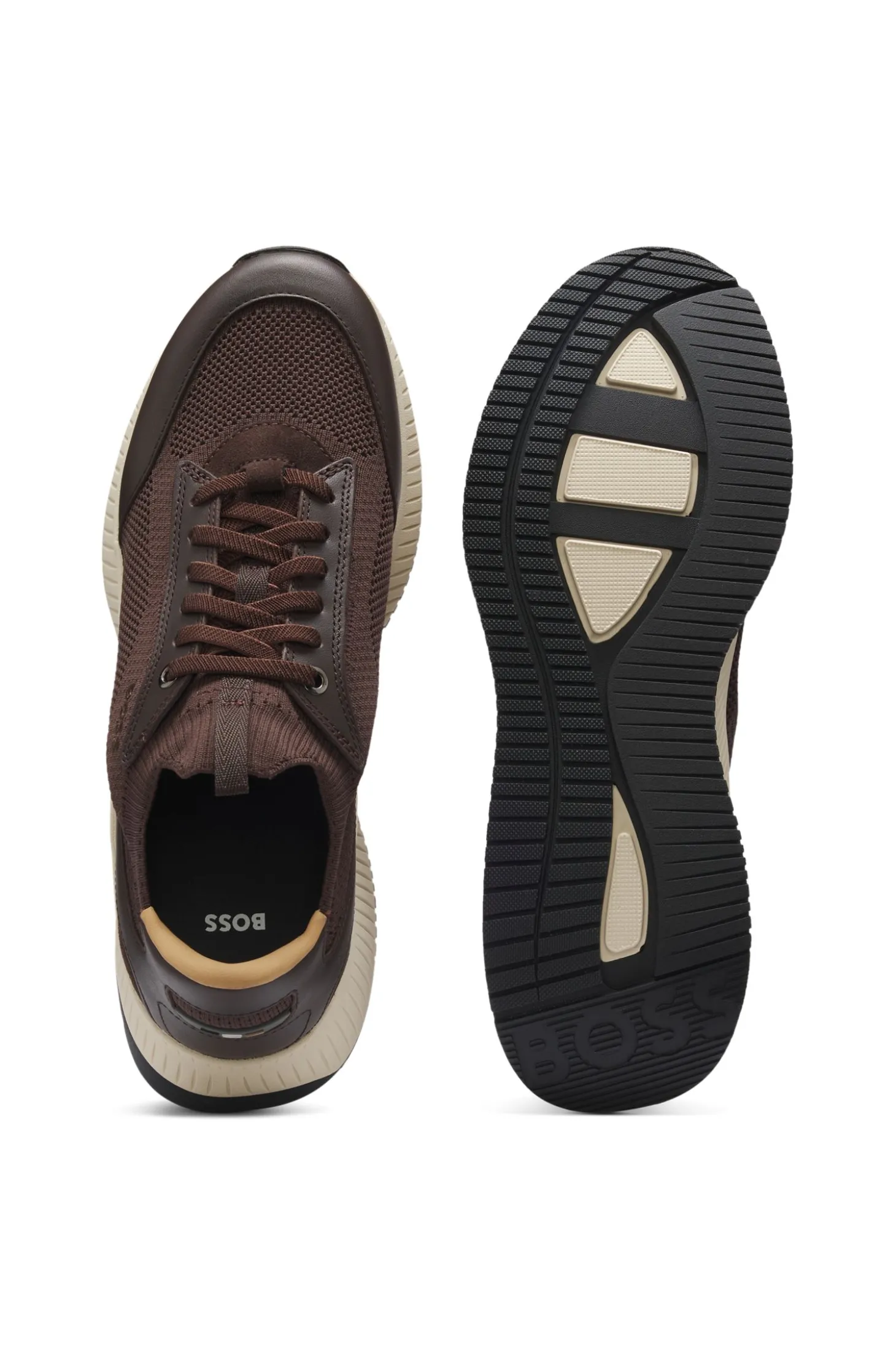 TTNM EVO Sneakers mit gestricktem Obermaterial und Lederdetails