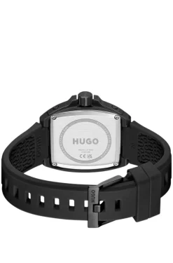 Uhr mit halbtransparentem Zifferblatt und Silikonarmband