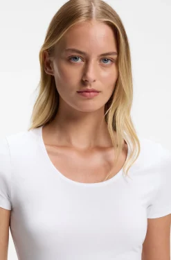 Unterwäsche-Top aus Stretch-Baumwolle mit Kontrast-Logo