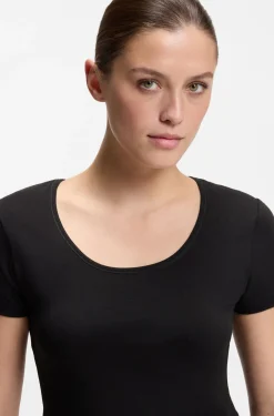 Unterwäsche-Top aus Stretch-Baumwolle mit Kontrast-Logo